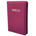 Biblie medie lux, coperta puele originala roz Biblie medie lux, coperta puele originala roz